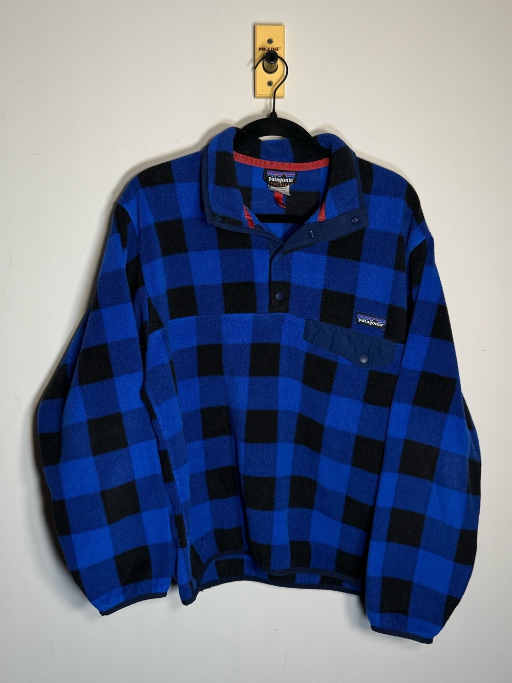 Vintage Patagonia Synchilla Blue Plaid Pullover